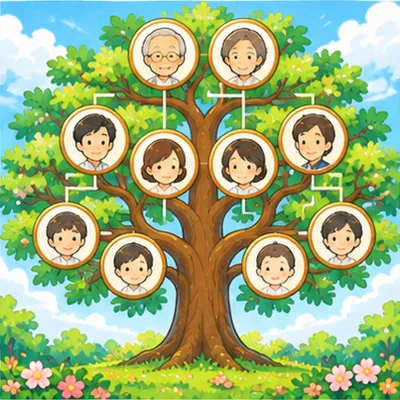 直系・傍系のイメージ